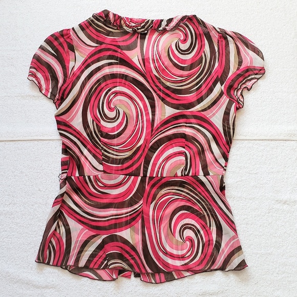 🐱Miss Bisou Short Sleeve Peplum Blouse - Picture 3 of 4